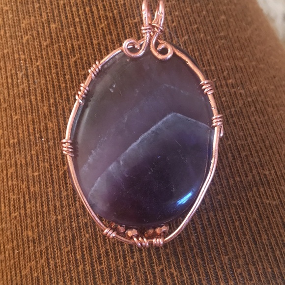 Amethyst and lapis lazuli tree of life pendant - Picture 2 of 3